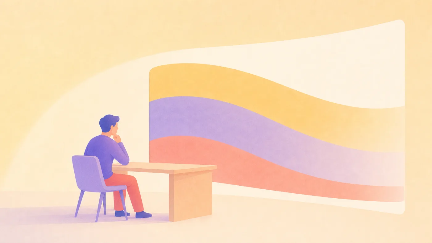 画面のグラフを眺めながら、その先にいる求職者の動きを読み取ろうとする人のイラスト
