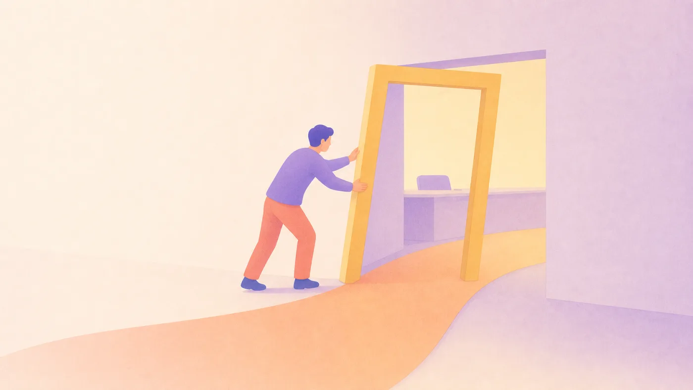 サイトに手を入れて少しずつ育てていく様子のイラスト