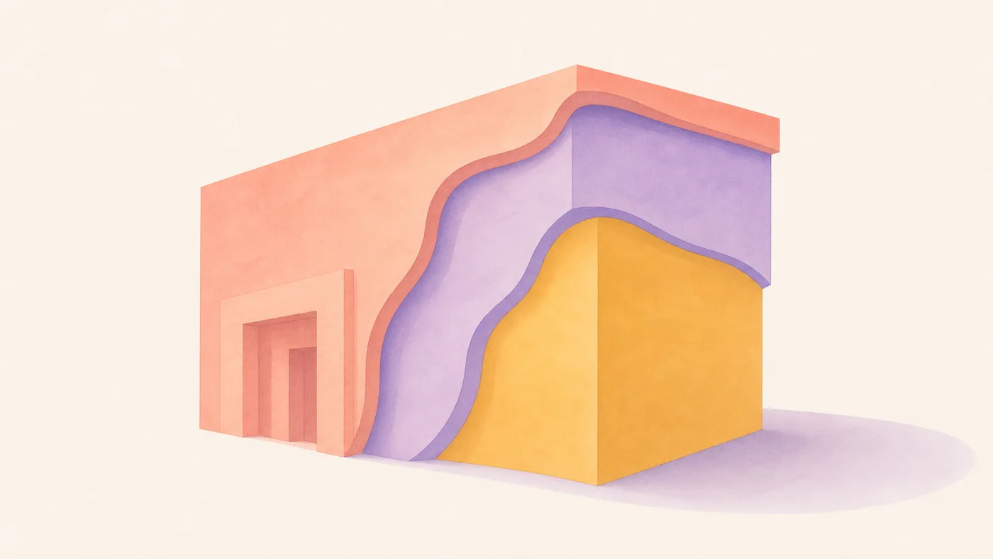 同じ外観でも土台の深さがまったく違う建物の断面イラスト